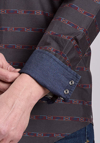 Roper Men's Aztec Stripe - Broken horn