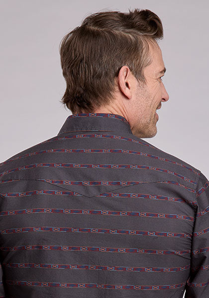 Roper Men's Aztec Stripe - Broken horn