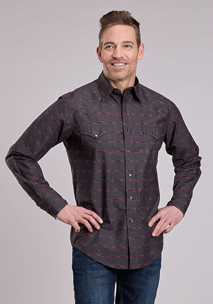Roper Men's Aztec Stripe - Broken horn