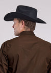 Roper Solid Poplin Brown Long Sleeve Shirts - Broken horn
