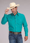 Roper Men's Solid Poplin - Broken horn