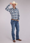 Roper Men's Arrow Plaid - Broken horn