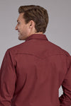 Roper Men's Solid Poplin - Broken horn
