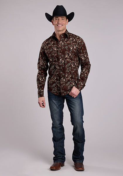 Roper Brilliant Paisley Print - Broken horn