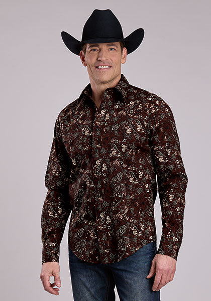 Roper Brilliant Paisley Print - Broken horn