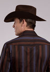 Roper Brown & Blue Wide Stripe - Broken horn
