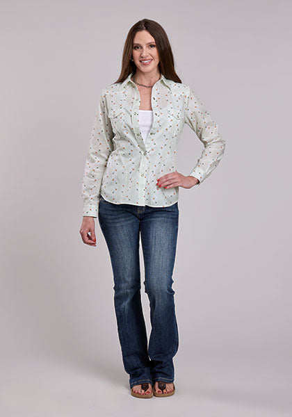 Roper Cream Floral Print - Broken horn