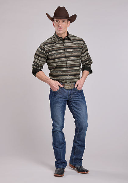 Roper Distressed Aztec Print - Broken horn