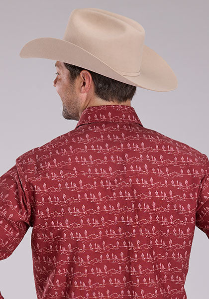 Roper Men Desert Stripe Print - Broken horn