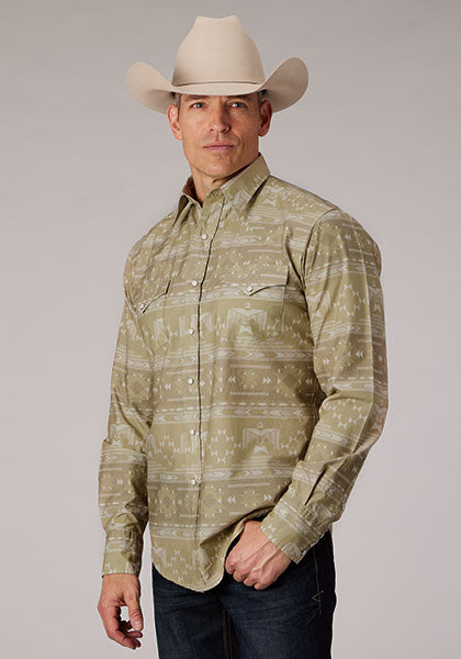 Roper Men Firebird Print - Broken horn