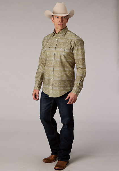 Roper Men Firebird Print - Broken horn