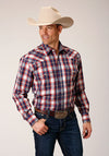Roper Men Independence Plaid - Broken horn