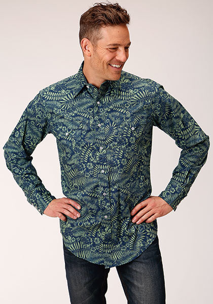 Roper Men Lucky Tropical Print - Broken horn
