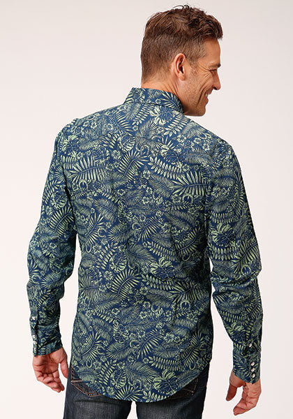 Roper Men Lucky Tropical Print - Broken horn