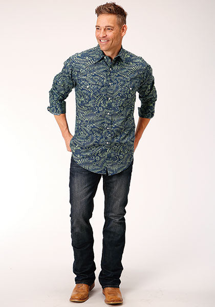 Roper Men Lucky Tropical Print - Broken horn