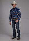 Roper Men Ombre Aztec Print - Broken horn