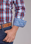 Roper Men Plaid Red - Broken horn