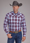 Roper Men Plaid Red - Broken horn