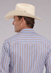 Roper Men's Blue/Brown Stripe - Broken horn