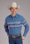 Roper Men's Border Stripe - Broken horn