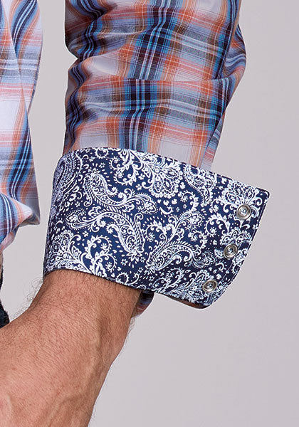 Roper Men's Breezy Plaid - Broken horn