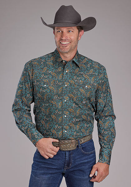 Roper Men's Dusk Paisley - Broken horn