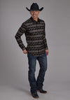 Roper Men's Horizontal Rodeo Stripe - Broken horn