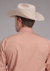 Roper Men's Minicheck - Orange - Broken horn