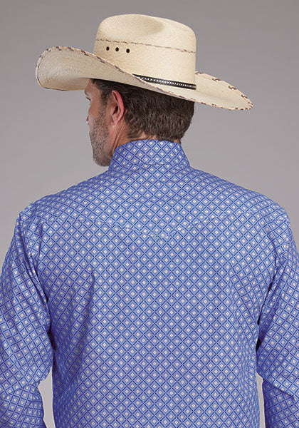 Roper Men's Perwinkle Foulard - Broken horn