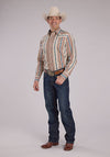 Roper Men's Southwest Vertical Stripe - Broken horn