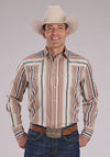 Roper Men's Southwest Vertical Stripe - Broken horn