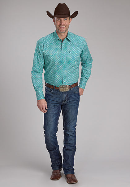 Roper Men's Stretch Four Point Foulard - Broken horn