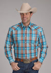 Roper Men's Sundown Plaid - Broken horn