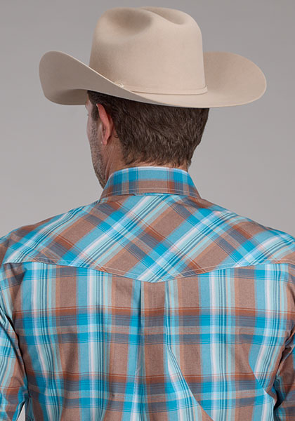 Roper Men's Sundown Plaid - Broken horn
