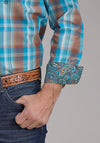 Roper Men's Sundown Plaid - Broken horn