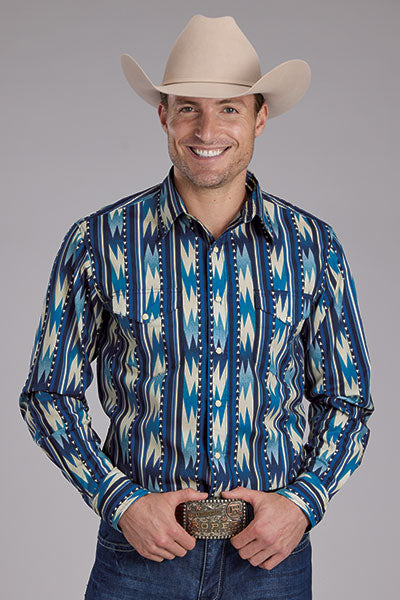 Roper Men's Testure Stripe - Broken horn