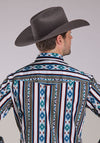 Roper Men's Vertical Retro Stripe - Broken horn