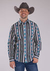 Roper Men's Vertical Retro Stripe - Broken horn