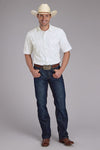 Roper Men's White Tone on Tone - Broken horn