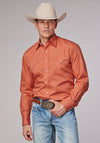 Roper Men Solid Poplin Tangerine - Broken horn