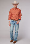 Roper Men Solid Poplin Tangerine - Broken horn