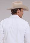 Roper Men White Aztec Tone on Tone - Broken horn