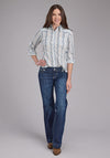 Roper Paisley Trellis Print - Broken horn