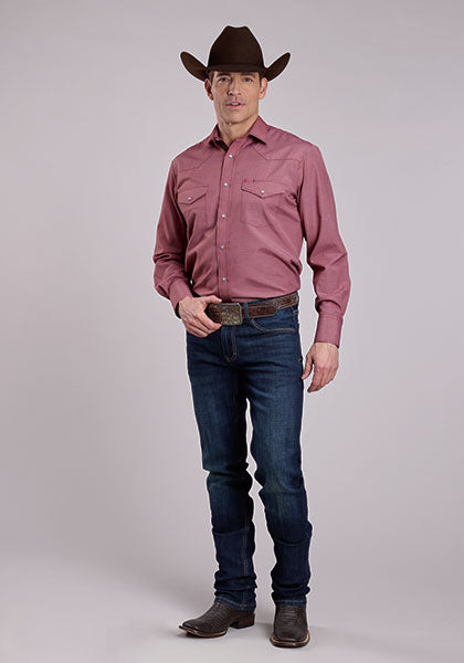 Roper Red Basket Weave - Broken horn