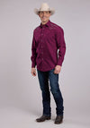 Roper Solid Broadcloth W/Piping - Broken horn