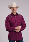 Roper Solid Broadcloth W/Piping - Broken horn