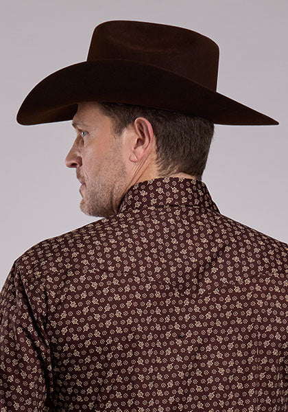 Roper Stretch Poplin Paisley - Broken horn