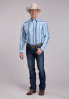 Roper Stripe Snap Shirt - Broken horn