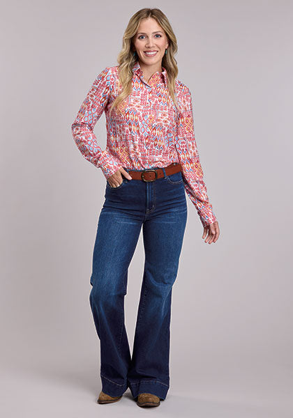 Roper Women Aztec Patchwork Print - Broken horn