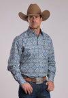 Stetson Blue Paisley Medallion - Broken horn